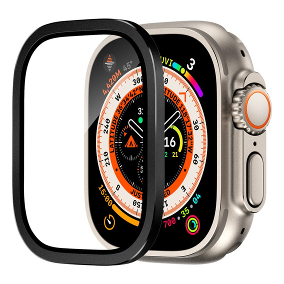 Ramka ochronna ze szkłem hartowanym do Apple Watch Ultra 1/2/3 49 mm