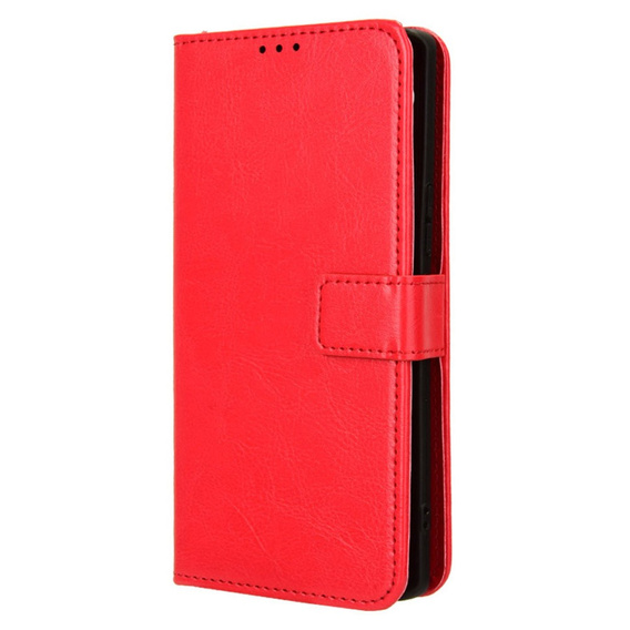 Etui z klapką do Infinix Note 40 Pro Plus, Crazy Horse Wallet, czerwone