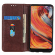 Skórzane Etui do Samsung Galaxy S24 Ultra, Wallet Litchi Leather, brązowe