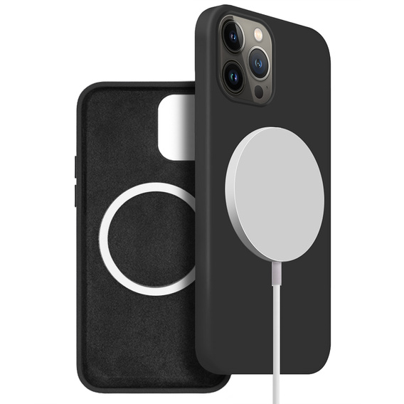 Etui do iPhone 13 Pro, Silicone MagSafe, czarne