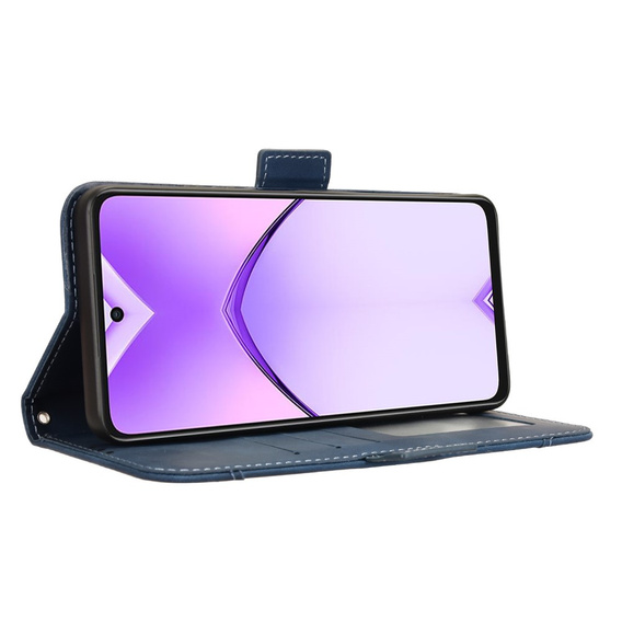 Etui z klapką do Oppo A40 / Oppo A40m, Card Slot, granatowe