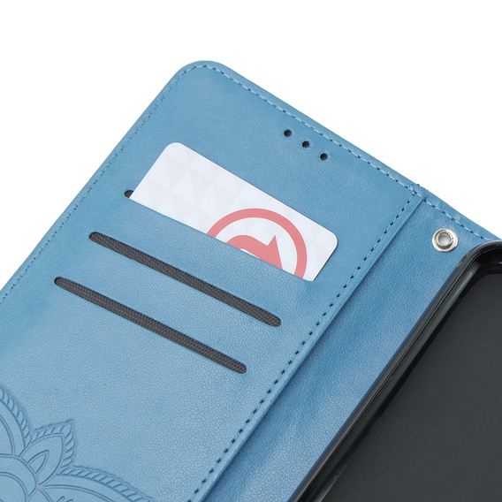 Etui z klapką do Xiaomi Poco F6 Pro, Butterfly, niebieskie