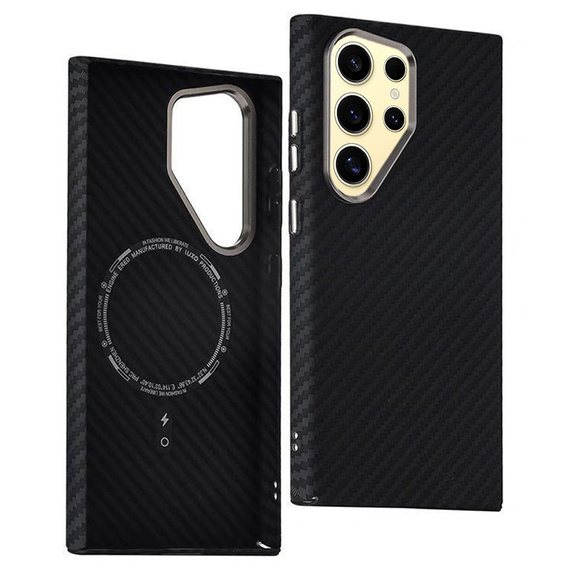 Etui do Samsung Galaxy S23 Ultra, Carbon Fiber MagSafe, czarne