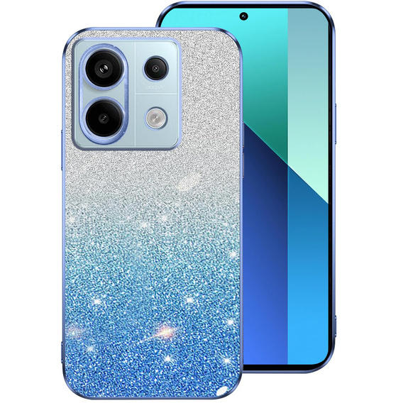 Etui do Xiaomi Redmi Note 13 5G, Glitter Case CamShield, niebieskie