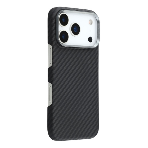 Etui do iPhone 17 Pro Max, Carbon Fiber, do MagSafe, czarne