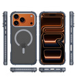 Etui Matt Case do iPhone 17 Pro Max, pancerne, do MagSafe, przydymione z szarymi bokami