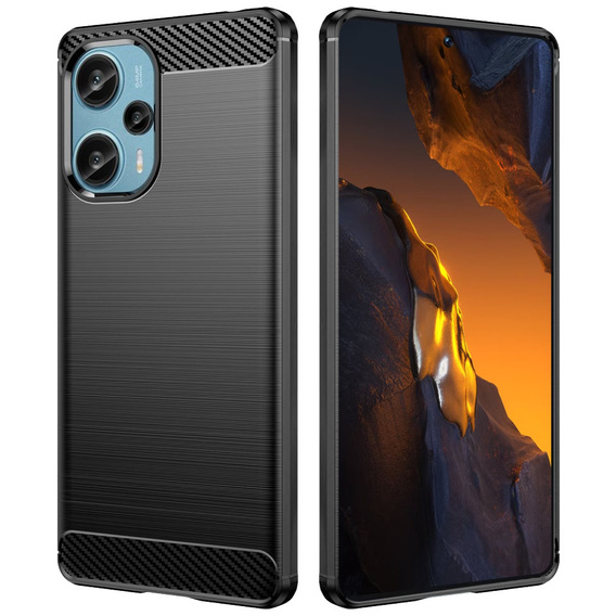 Etui do Xiaomi Poco F5 5G, Karbon, czarne