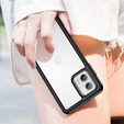Etui do Motorola Moto G73 5G, Fusion Hybrid, przezroczyste / czarne