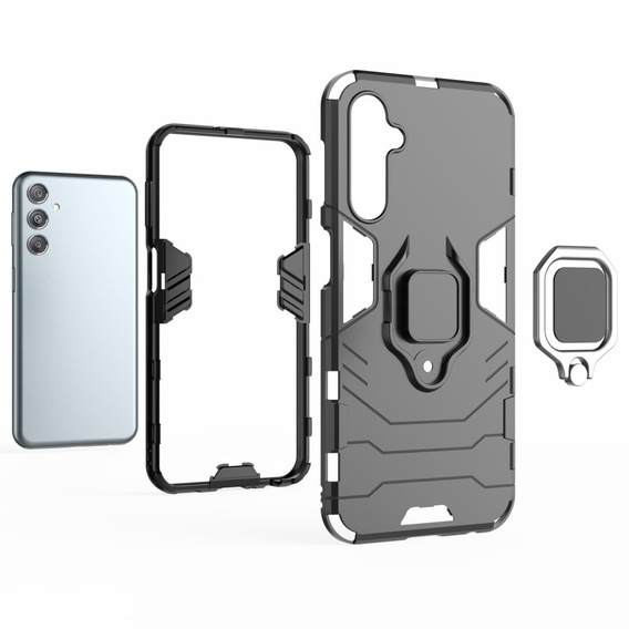 Etui do Samsung Galaxy S23 FE, Kickstand Ring, czarne