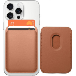 Magnetyczny portfel na karty Leather Mag Wallet – kompatybilny z MagSafe - brązowy