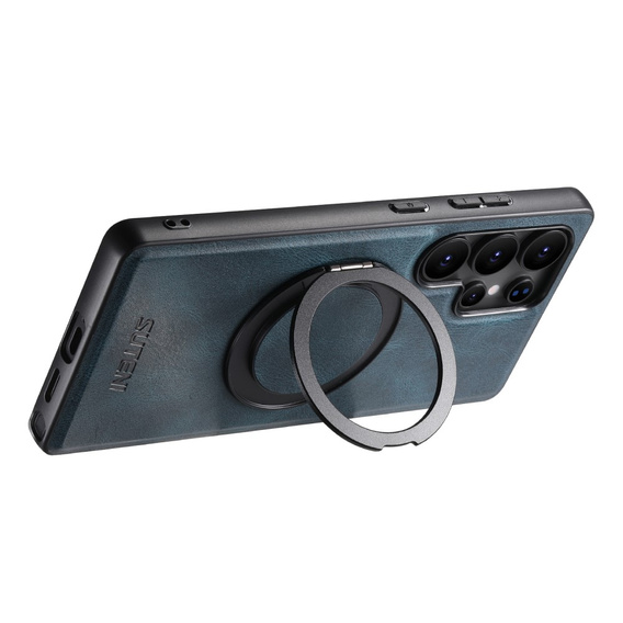 Etui Suteni G3 do Samsung Galaxy S25 Ultra z podstawką i MagSafe – niebieskie