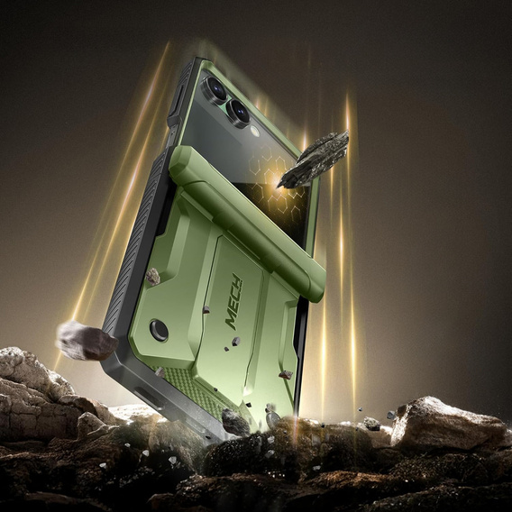 Etui Tongate MECH z MagSafe do Samsung Galaxy Z Flip7 FE / Z Flip6, zielone