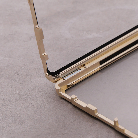 Etui Magnetic Dual Glass MagSafe do Samsung Galaxy S22 Ultra, złote