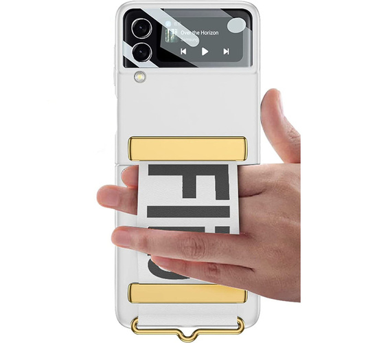 Etui GKK Letter Printed do Samsung Galaxy Z Flip3, Silver