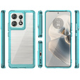 Etui do Motorola Edge 50 Pro, Fusion Hybrid, przezroczyste / niebieskie