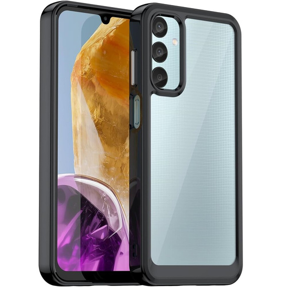 Etui do Samsung Galaxy M15 5G, Fusion Hybrid, przezroczyste / czarne