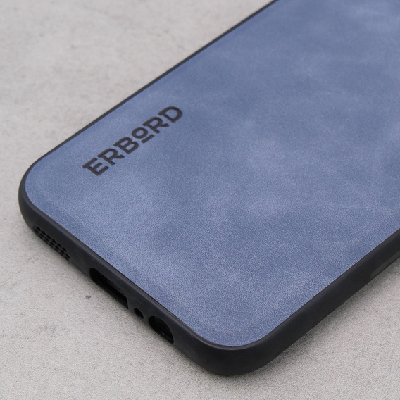 Etui do Samsung Galaxy A14 5G, ERBORD Business, z blaszką do uchwytów samochodowych, niebieskie