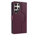 Etui z klapką do Samsung Galaxy S23 Ultra, Wallet, do MagSafe, bordowe