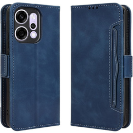 Etui z klapką do Oppo Reno 14, Card Slot, portfelowe, granatowe