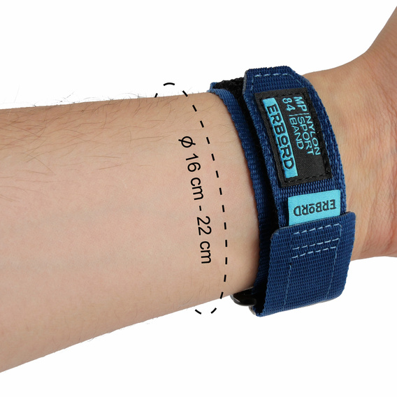 Pasek Nylonowy ERBORD MP84 do Samsung Galaxy Watch 4/5/6 40/42/43/44/45/46/47MM, Niebieski