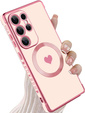 Etui do Samsung Galaxy S25 Ultra, MagSafe Heart, różowe 