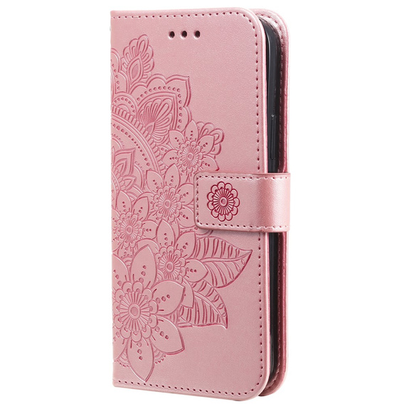 Etui z klapką do Realme C67, Mandala, różowe rose gold