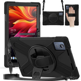 Pancerne etui do Lenovo Tab K11 Plus z podstawką i paskiem – czarne
