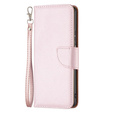 Etui z klapką do Samsung Galaxy M33 5G, Wallet Litchi Magnet, różowe rose gold