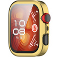 2w1 Etui silikonowe z osłoną ekranu do Huawei Watch Fit 4 – lekka ochrona wyświetlacza i boków - złote