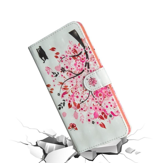 Etui Wallet do Samsung Galaxy A50/A50S/A30S, Light Spots Decor, Flowered Tree