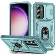 Etui pancerne do Samsung Galaxy S23 FE, CamShield Slide, zielone