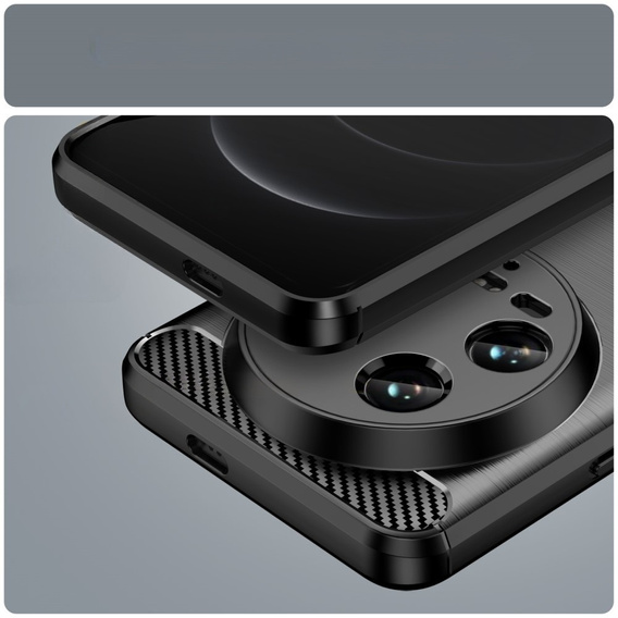 Etui do Xiaomi 14 Ultra, Carbon, czarne