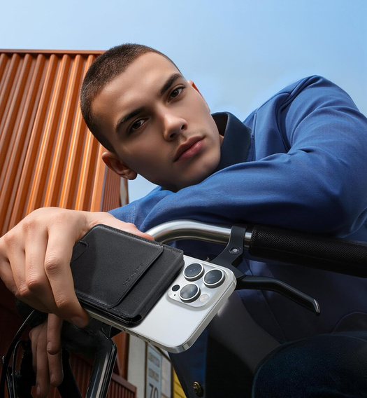 Magnetyczny portfel z podstawką i funkcją NFC SURITCH do iPhone 16 Pro