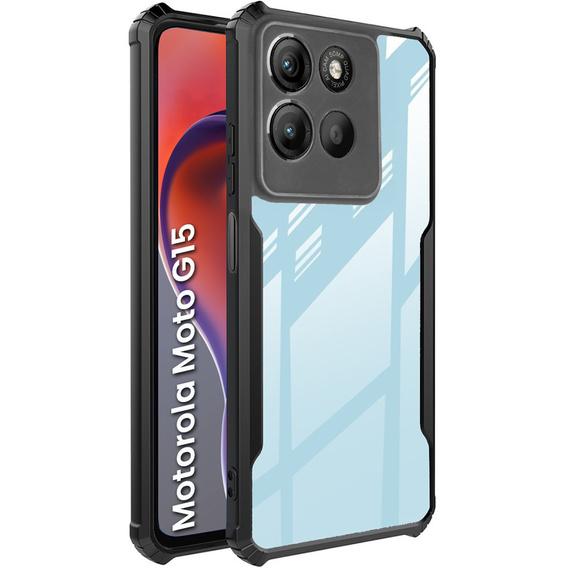 Etui do Motorola Moto G15 / Motorola Moto G15 Power, AntiDrop Hybrid, czarne