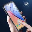 Etui do Samsung Galaxy A55 5G, Shockproof, ze szkłem, do MagSafe, czarne