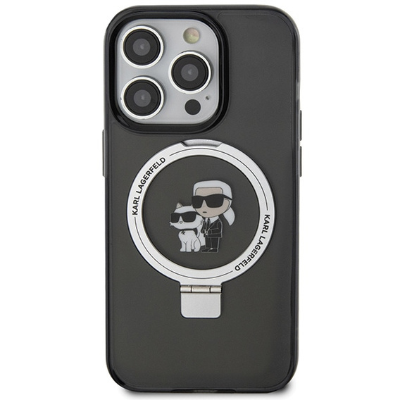 Etui Karl Lagerfeld Ring Stand Karl & Choupette MagSafe do iPhone 15 Pro