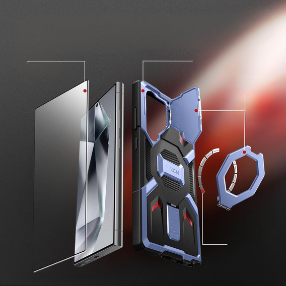 Etui Tongate MECH MagSafe Series granatowe do Samsung Galaxy S24 Ultra