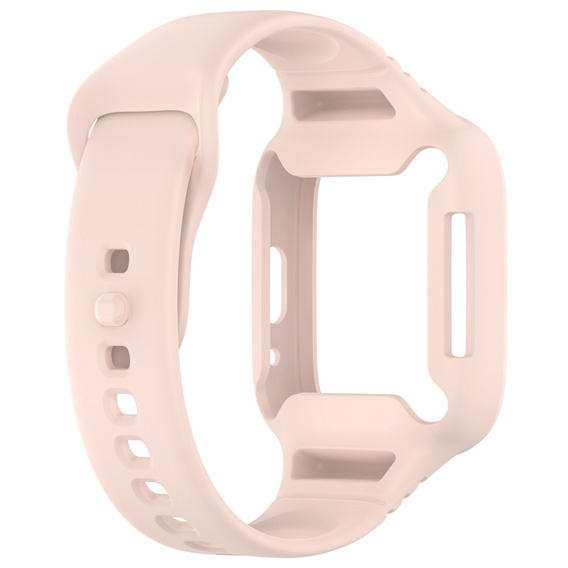 Pasek Silikonowy z Etui do Xiaomi Redmi Watch 3 Active, Różowy