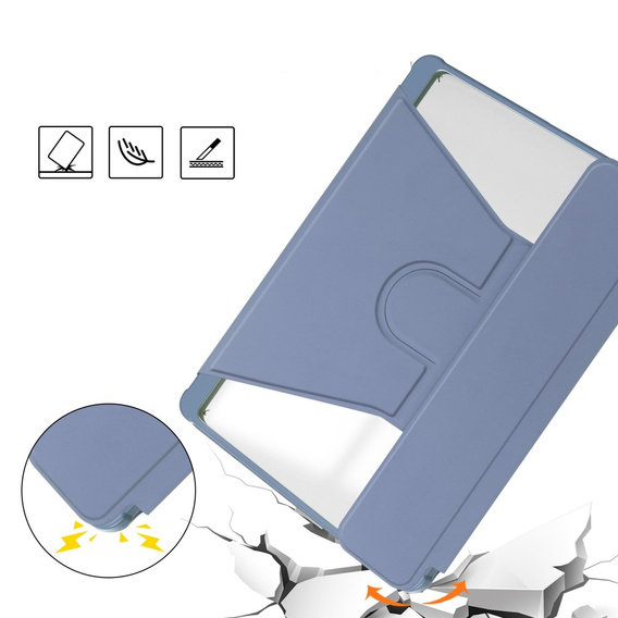 Etui z klawiaturą do Samsung Galaxy Tab S9 FE / S10 FE, Rotary 360° Leather, fioletowe