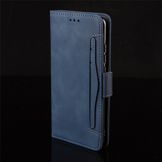 Etui z klapką do Oppo Reno 14, Card Slot, portfelowe, granatowe