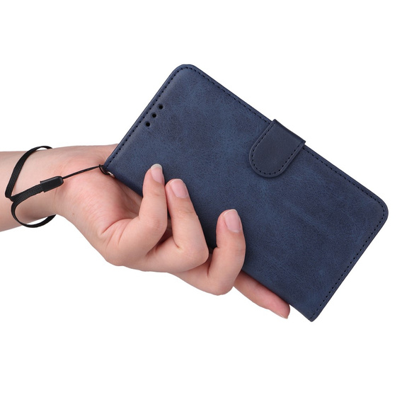 Etui z klapką do Samsung Galaxy A34 5G, Leather Wallet, granatowe