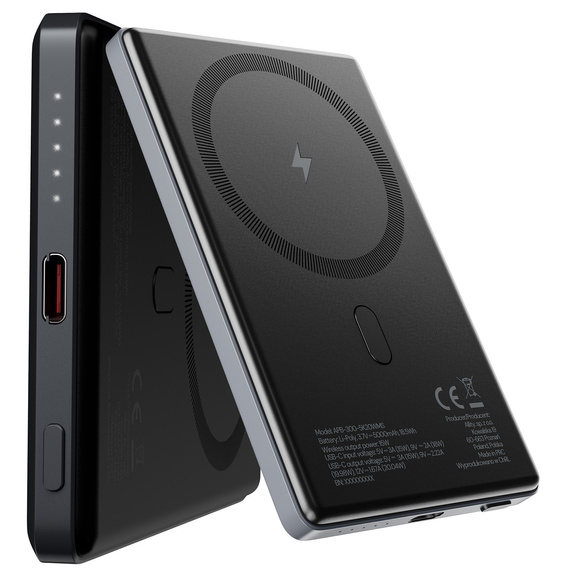 Allity APB-300 – Power Bank 5000 mAh z Ładowaniem Bezprzewodowym - czarny