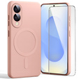 Etui do Samsung Galaxy S25 Edge, Silicone Lite, różowe + szkło 9H
