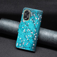 Etui z klapką do Oppo A38 4G / Oppo A18 4G, Wallet, Sakura niebieskie