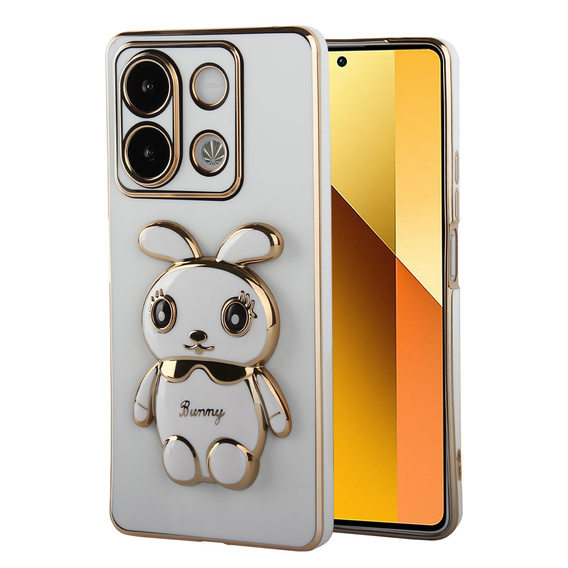 Etui do Xiaomi Redmi Note 13 5G, Rabbit, białe + Szkło Hartowane 9H