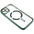 Zestaw Etui do iPhone 14, MagSafe Hybrid, zielone + Szkło
