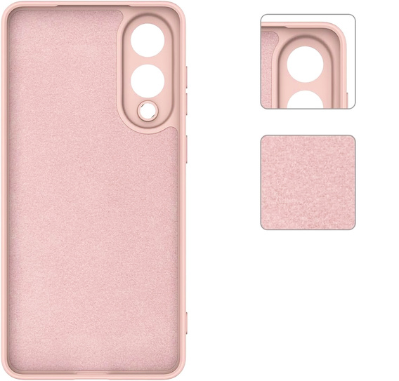 Etui do Samsung Galaxy S25 Edge, Silicone Lite, różowe + szkło 9H