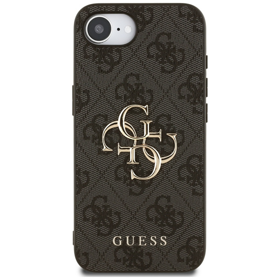 Etui GUESS do iPhone 16E, 4G Big Metal Logo, czarne