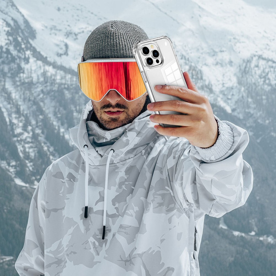 Etui do iPhone 14 Pro, Shockproof, z folią, przezroczyste