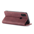 Etui CASEME do Samsung Galaxy M21, Leather Wallet Case, bordowe